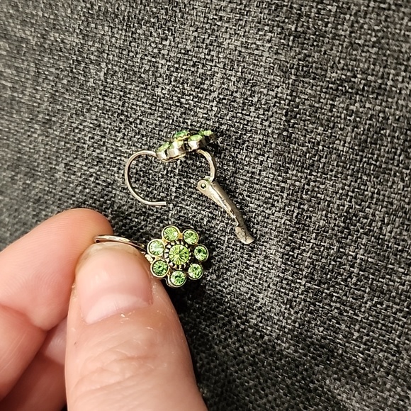 Peridot Flower Earrings - Picture 4 of 4